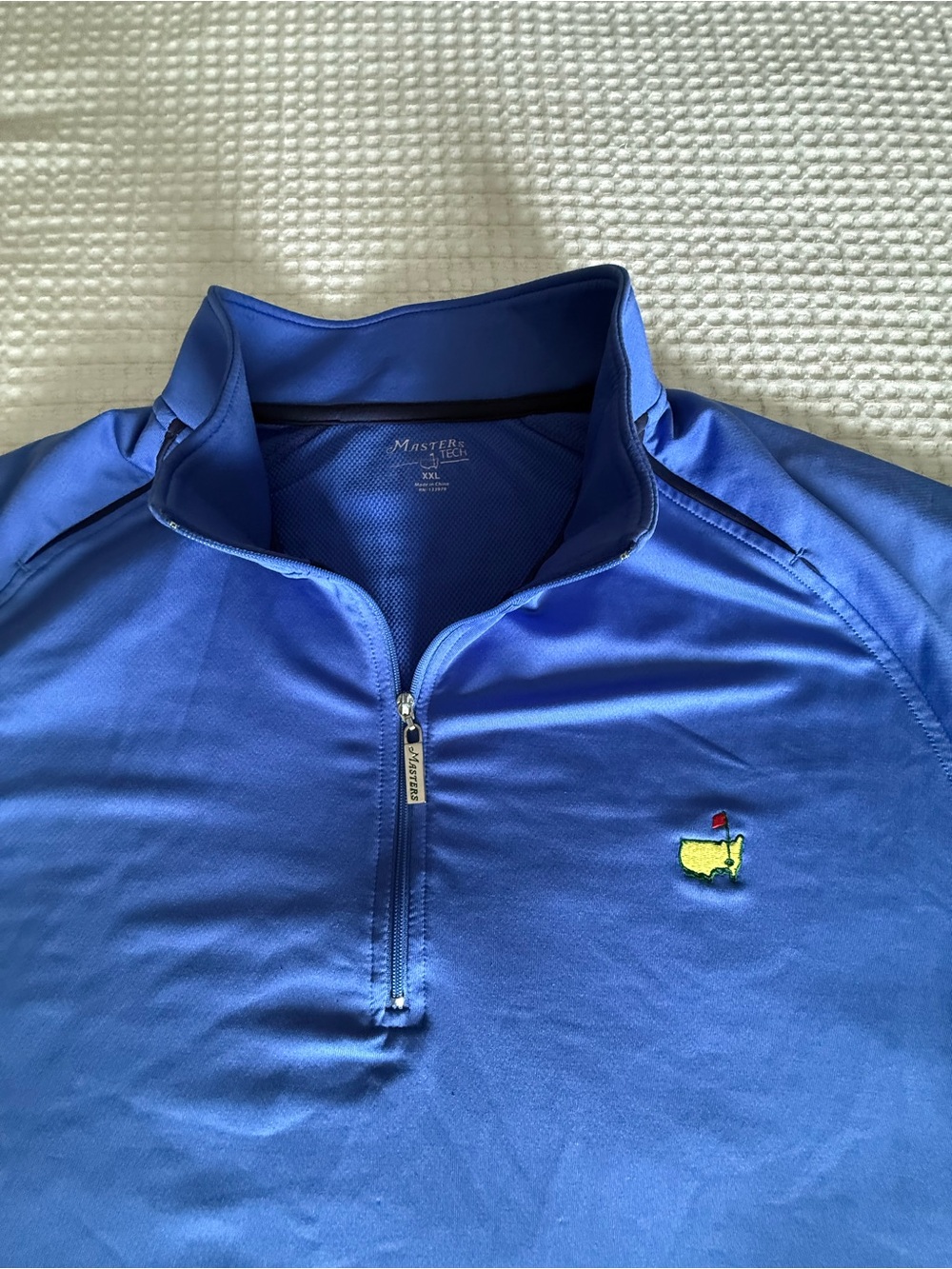 The Masters Collection Tech Royal Blue Quarter-Zip Pullover Golf - Picture 2 of 8